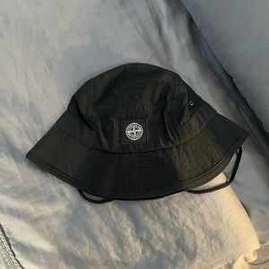 Black Stone Island Bucket Hat